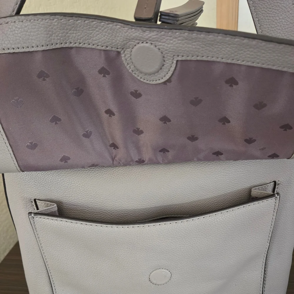 KATE SPADE Perkins Street Celena CITYSCAPE Gray With Changeable Straps NWOT. - Picture 5 of 10